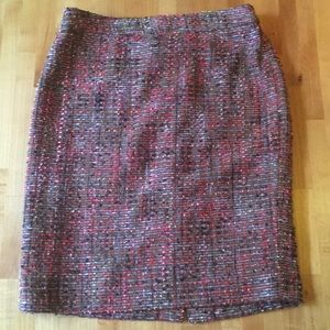 JCrew tweed boucle pencil skirt